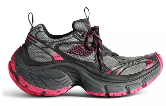 Кроссовки массивные Balenciaga женские, черный / розовый