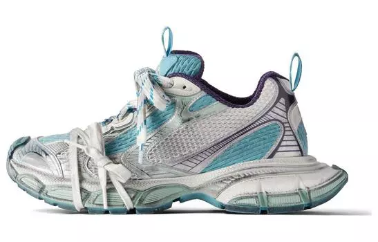 Кроссовки массивные Balenciaga женские, серый / синий