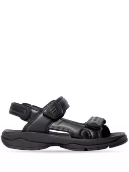 Balenciaga массивные сандалии Tourist из искусственной кожи, черный