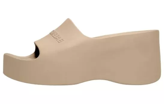 Шлепанцы женские Balenciaga массивные, коричневый