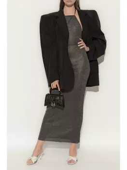 Balenciaga макси-платье с вырезом халтер, черный