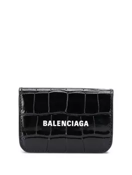 Balenciaga мини-кошелек Cash с логотипом, черный