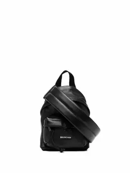 Balenciaga мини-рюкзак с логотипом, черный