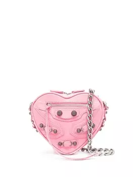 Balenciaga мини-сумка через плечо Le Cagole Heart, розовый