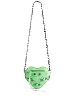 Balenciaga мини-сумка через плечо Le Cagole Heart, зеленый