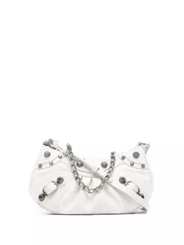 Balenciaga мини-сумка на плечо Le Cagole с тиснением, белый