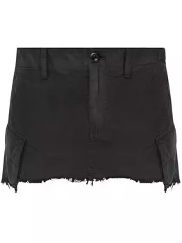 Balenciaga мини-юбка-карго из рипстопа, черный