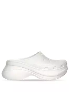 Balenciaga мюли на платформе из коллаборации с Crocs, белый