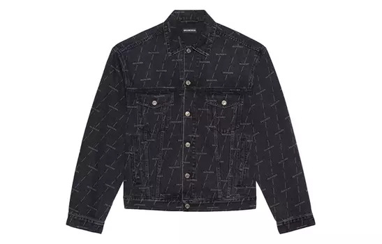 Balenciaga Мужская Джинсовая Куртка, цвет Black