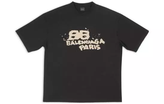 Balenciaga Мужская футболка, черный