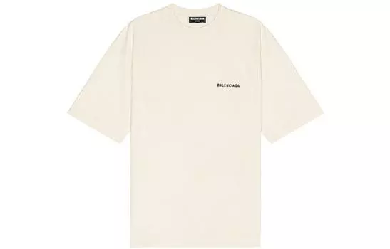 Футболка мужская Balenciaga Back Logo Medium, бежевый