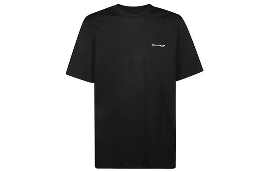 Футболка мужская Balenciaga Small Logo Print, черный