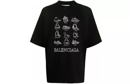 Футболка Balenciaga Icons Xl, черный