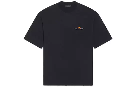 Футболка Balenciaga с логотипом, черный