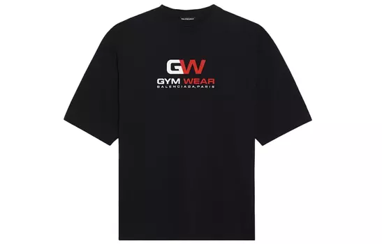 Футболка мужская Balenciaga Gym Wear Logo, черный