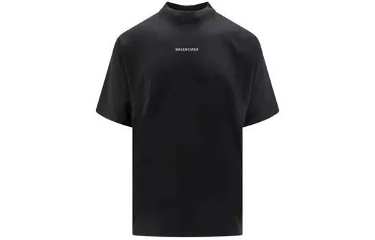 Футболка мужская Balenciaga Logo с короткими рукавами, черный
