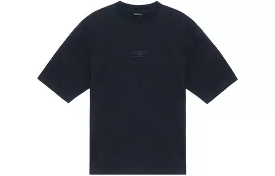 Футболка мужская Balenciaga с вышивкой, черный