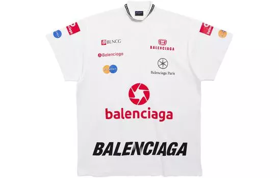 Футболка мужская Balenciaga с фирменным логотипом, черный