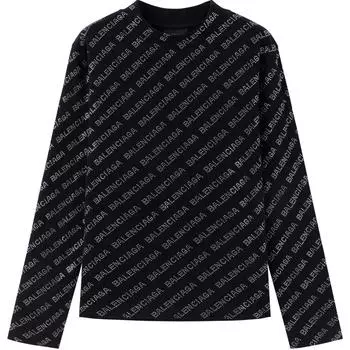 Футболка мужская Balenciaga с длинными рукавами, черный / белый