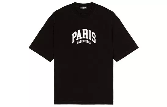 Футболка мужская Balenciaga Cities Paris, черный