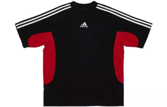 Футболка мужская Balenciaga x Adidas, черный / белый / красный