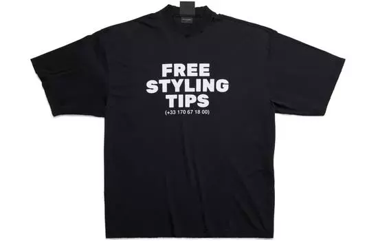 Футболка Balenciaga Styling Hotline, черный