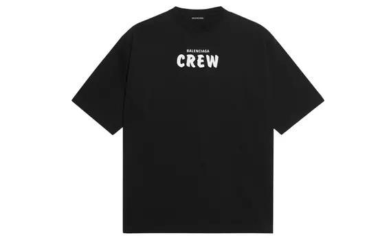 Футболка Balenciaga Crew Logo, черный