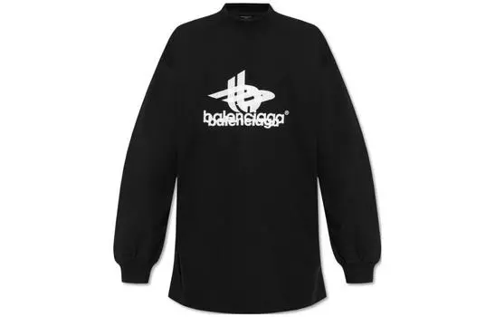 Лонгслив Balenciaga 3B Printed, черный