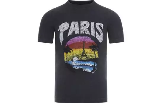 Футболка Balenciaga Graphic Printed, черный