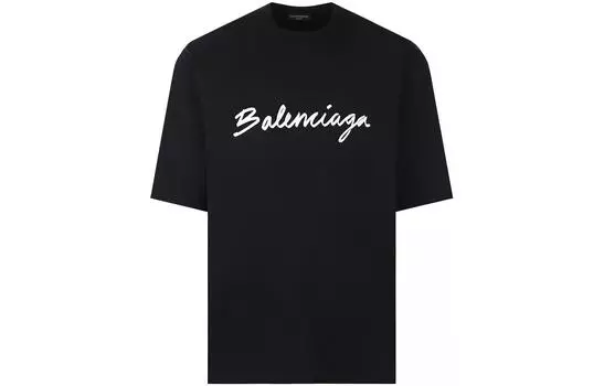 Футболка мужская Balenciaga Script Logo, черный