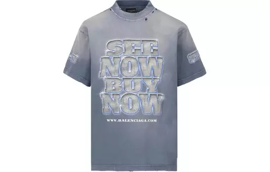 Мужская футболка Balenciaga, синий