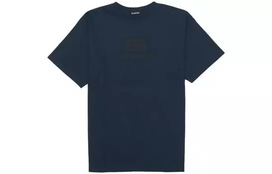 Balenciaga Мужская футболка, цвет Blue with Black Lettering