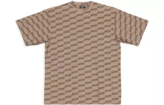 Футболка мужская Balenciaga Monogram, коричневый