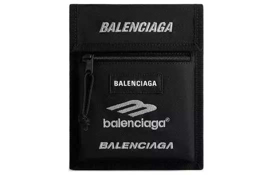 Balenciaga Мужская сумка-мессенджер Explorer из полиамида, через плечо, Trumpets, черная