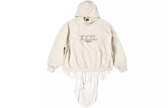 Толстовка мужская Balenciaga с капюшоном, бежевый