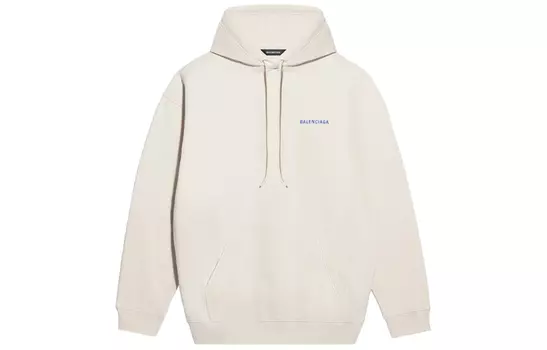 Толстовка мужская Balenciaga Logo Popover, бежевый
