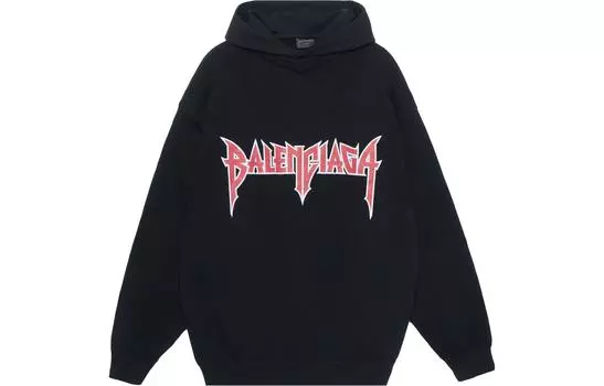 Толстовка мужская Balenciaga Logo Printed, черный