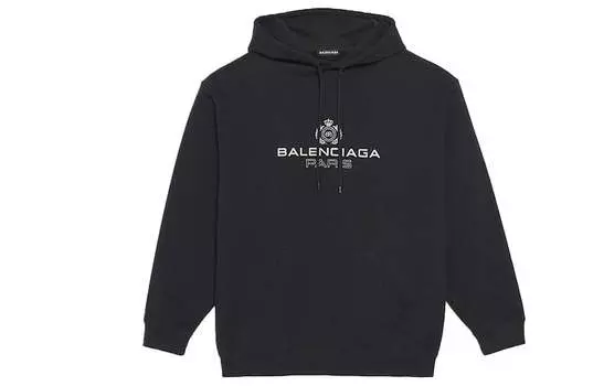 Толстовка мужская Balenciaga Paris с карманами, черный