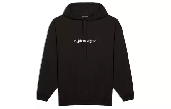 Толстовка мужская Balenciaga с капюшоном и карманом, черный