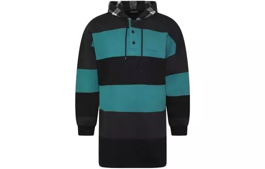 Толстовка мужская Balenciaga Patchwork, черный / сине-зеленый