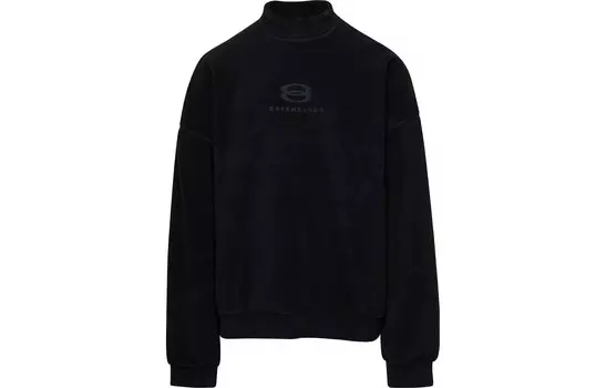 Толстовка мужская Balenciaga с логотипом в тон, черный