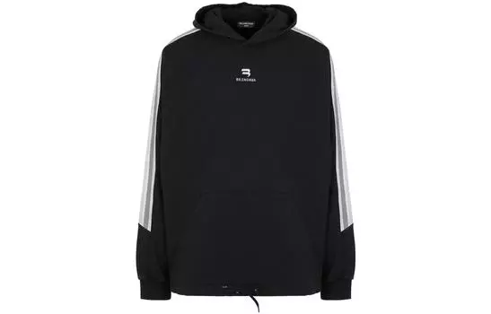Толстовка мужская Balenciaga Sporty B Side Stripe, черный / белый