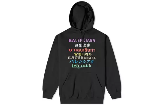 Толстовка Balenciaga Languages, черный