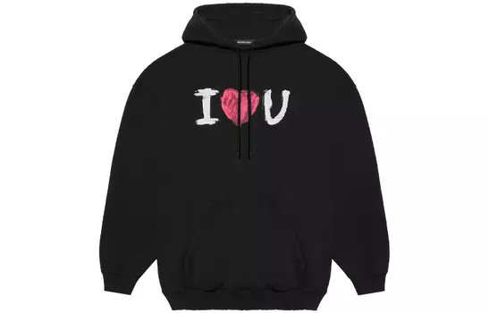 Толстовка Balenciaga I Love U, черный