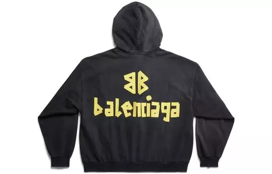 Толстовка мужская Balenciaga Tape Type Ripped, черный