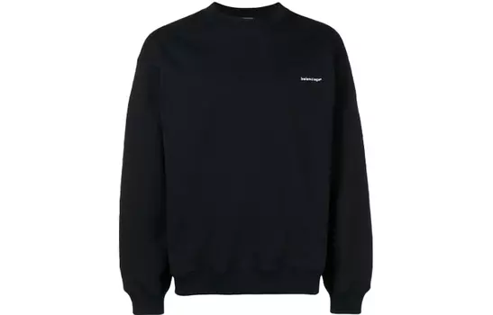 Толстовка мужская Balenciaga Small Contrast Logo Print, черный
