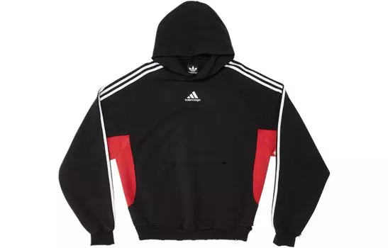 Толстовка мужская Balenciaga x Adidas, черный / белый / красный