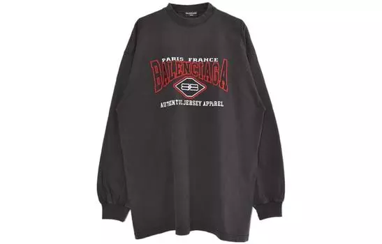 Толстовка мужская Balenciaga с логотипом, коричневый