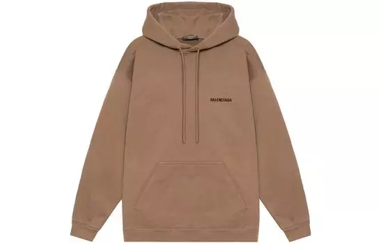 Толстовка мужская Balenciaga Back Logo, коричневый