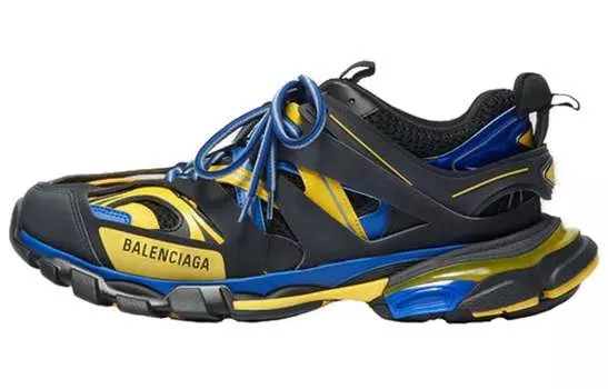 Мужские кроссовки Balenciaga Track 1.0, черный/желтый/синий